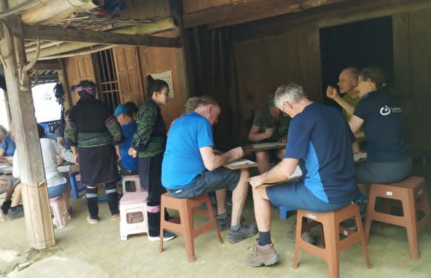 Learning batik in Sapa